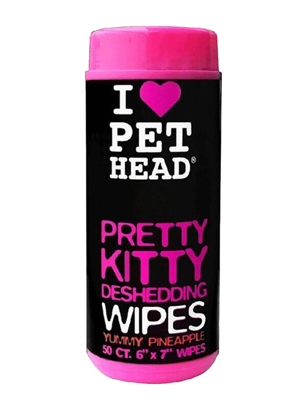 

Pet Head TPHC4 Pretty Kitty De Shed Wipes, 50 Wipes, Multicolour