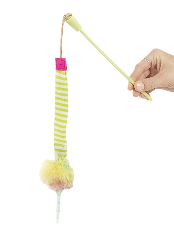 SmartyKat Silly Swinger Feather & Catnip Wand Cat Toy, Green