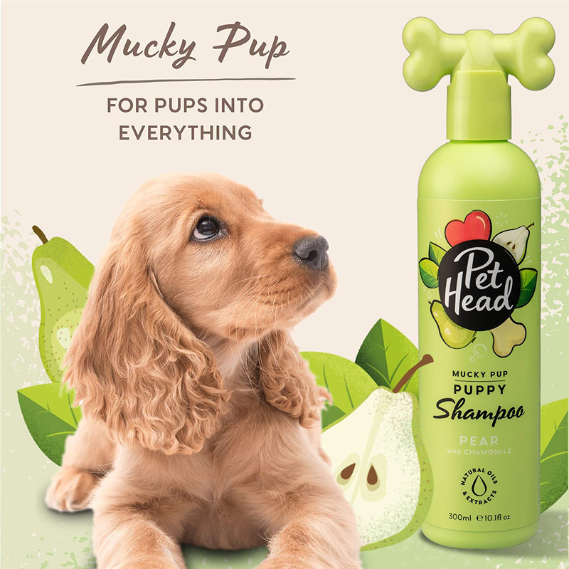 Pet Head Mucky Pup Pear Puppy Shampoo with Chamomile, 300ml, Green