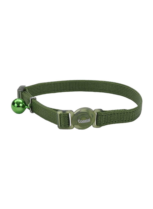 

Coastal Safe Adjustable Snag-Proof Breakaway Cat Collar, Palm Green