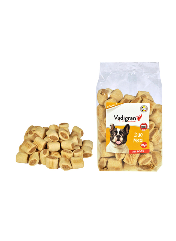 Vadigran Snack Duo Maxi Biscuits Dog Dry Food, 500g