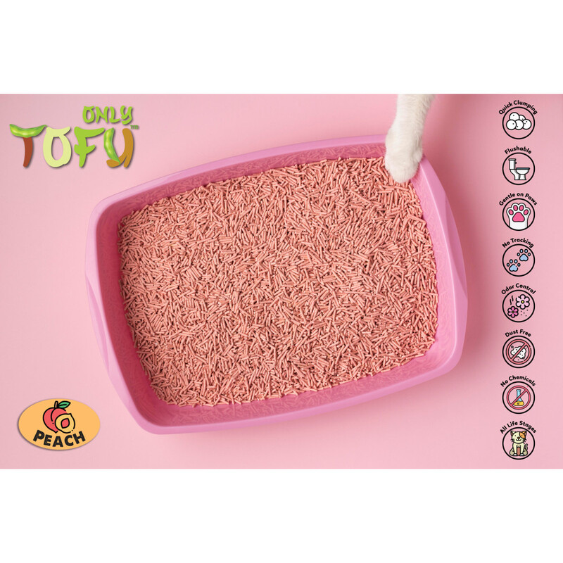 Nutrapet Tofu Clumping Cat Litter, 7 Liters, Peach