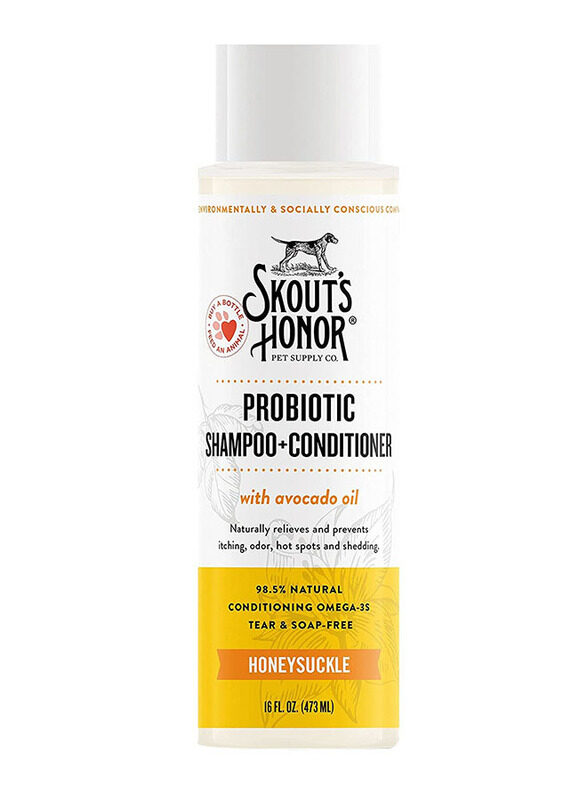

Skout's Honor Skouts Honor Probiotic Shampoo Plus Conditioner Honeysuckle Grooming 475ml
