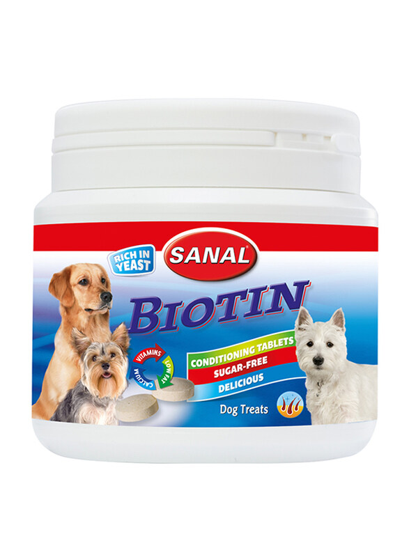 

Sanal Rich In Yeast Biotin Tablets for Dogs, 350g, White
