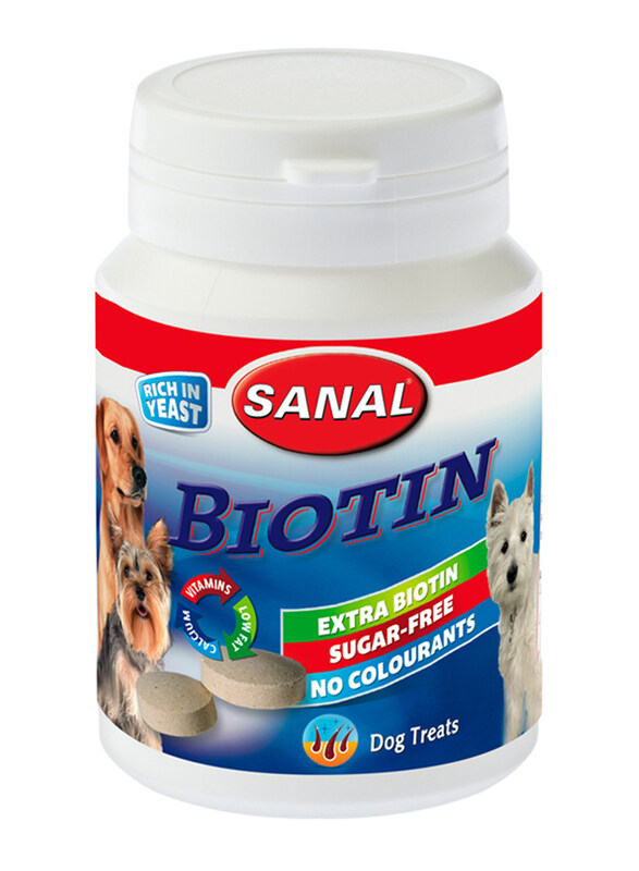 

Sanal Rich In Yeast Biotin Tablets for Dogs, 75g, White