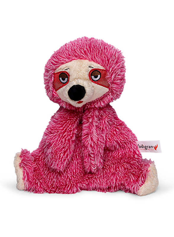 

Vadigran Crinkie Sloth Plush Dog Toy, 26cm, Pink