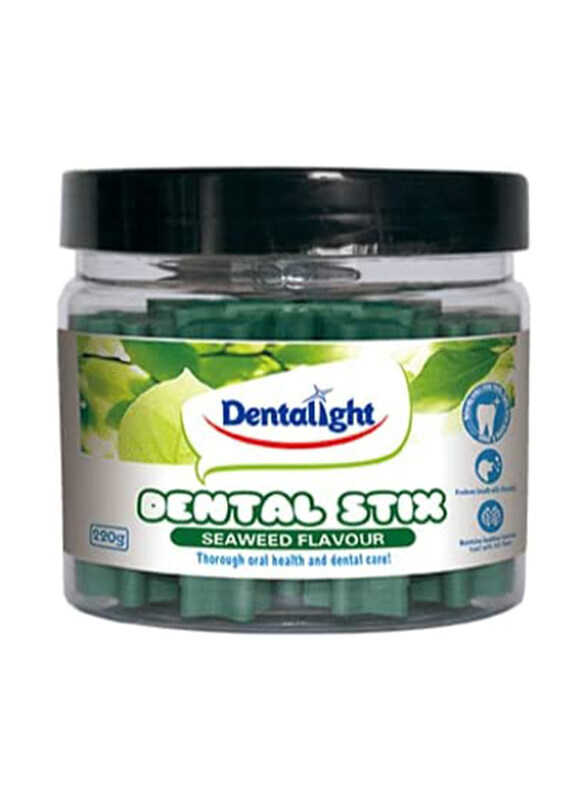 

Dentalight 2.5-Inch Dental Stix Seaweed Flavour 220g, Green