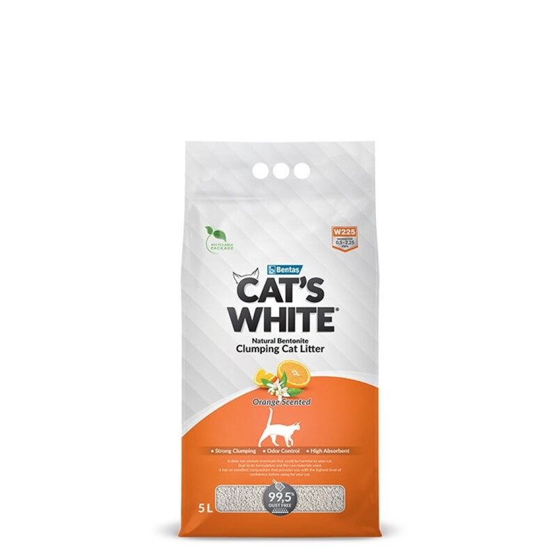 Cat's White Clumping Cat Litter, 5 Liters, Orange