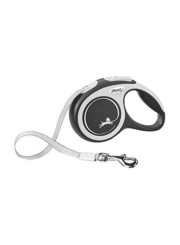 Flexi Comfort Strap Tape Retractable Safety Dogs Leash, X-Small, 3m, Black