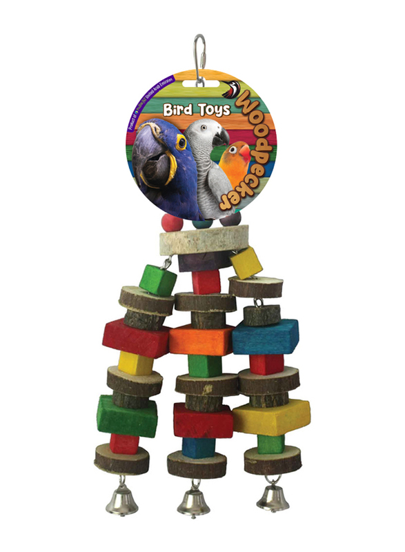 Woodpecker 43.5 x 15cm A Triangle Bird Toy, Multicolour