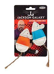 Jackson Galaxy Natural Loofa Mice Toys for Cat, Set of 2, Multicolour