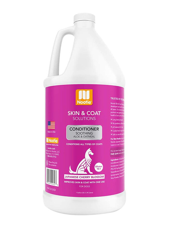 

Nootie Japanese Cherry Blossom Soothing Aloe Oatmeal Dog Conditioner, 3780ml, Pink