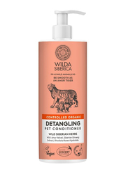 Wilda Siberica Controlled Organic Natural & Vegan Detangling Pet Conditioner, 400ml, Peach