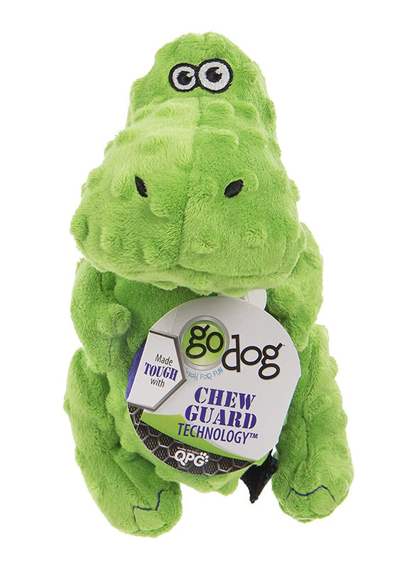 

Go Dog Just For Me T-Rex Plush Dog Toy with Chew Guard Technology, Green