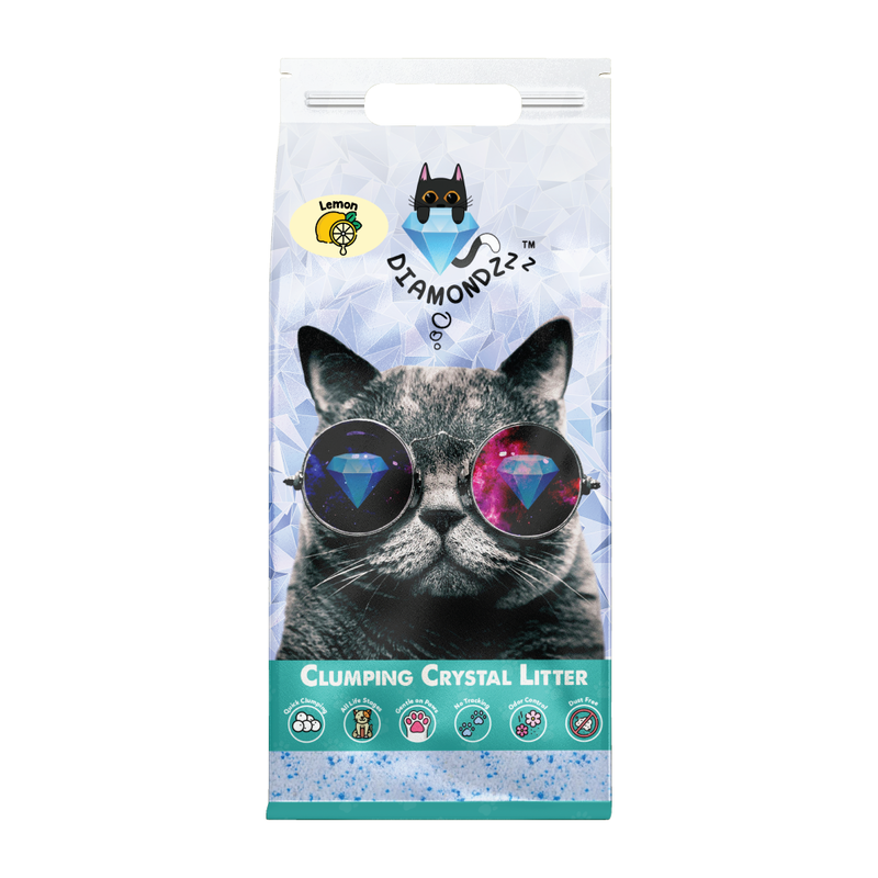 

NutraPet Diamondzzz Clumping Cat Litter Silica Gel, 2.7kg, Lemon