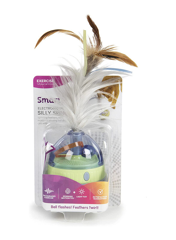 

Smartykat Silly Spinner Electronic Motion and Light Cat Toys, Multicolour
