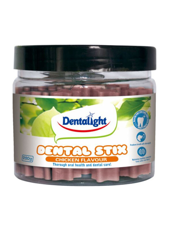 

Dentalight 2.5-Inch Dental Stix Chicken Flavour, 220g, Multicolour