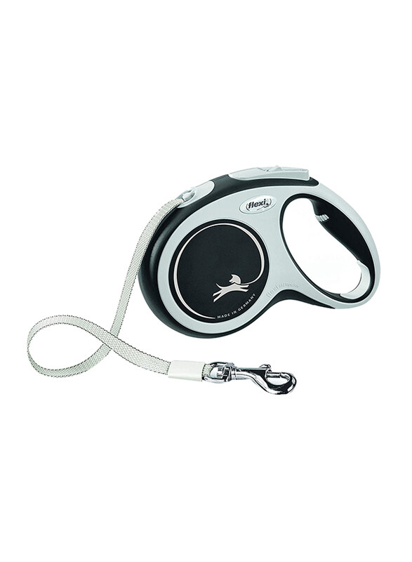 

Flexi Comfort Strap Tape Retractable Safety Dogs Leash, Medium, 5m, Black