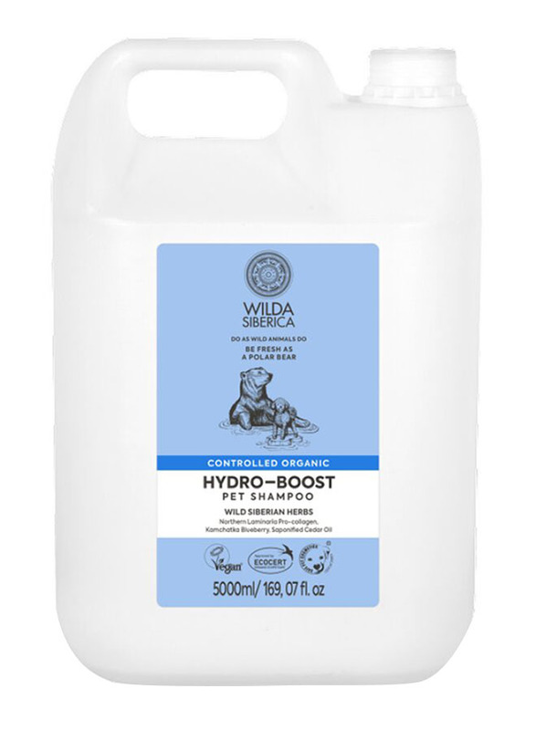 Wilda Siberica Controlled Organic Hydro-Boost Dogs & Cats Shampoo 5 Litre, White