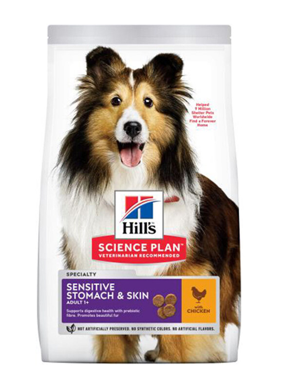 

Hill's Science Plan Sensitive Stomach & Skin Medium Adult Dog Dry Food with Chicken, 2.5 Kg