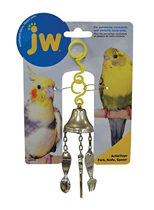 JW Pet Company Activitoy Fork, Knife and Spoon Bird Toy, Small, Assorted Colours