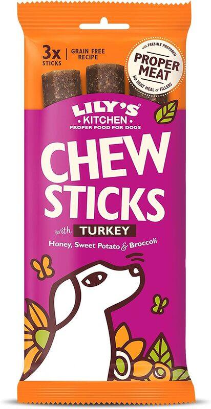 

Lily's Kitchen Dog Chew Sticks w/ Turkey Dog Treats (120g)