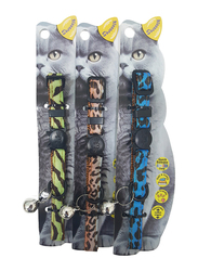 Swooosh The Only Leopard Colorful Safe Cat Collar, Multicolour