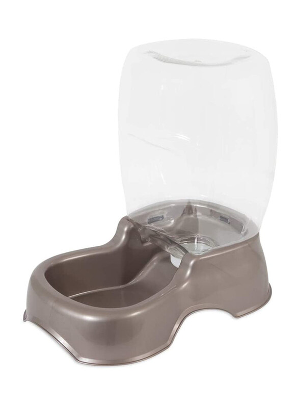 

Petmate Pet Cafe Cat and Dog Water Dispenser, 3L, Brown/Clear