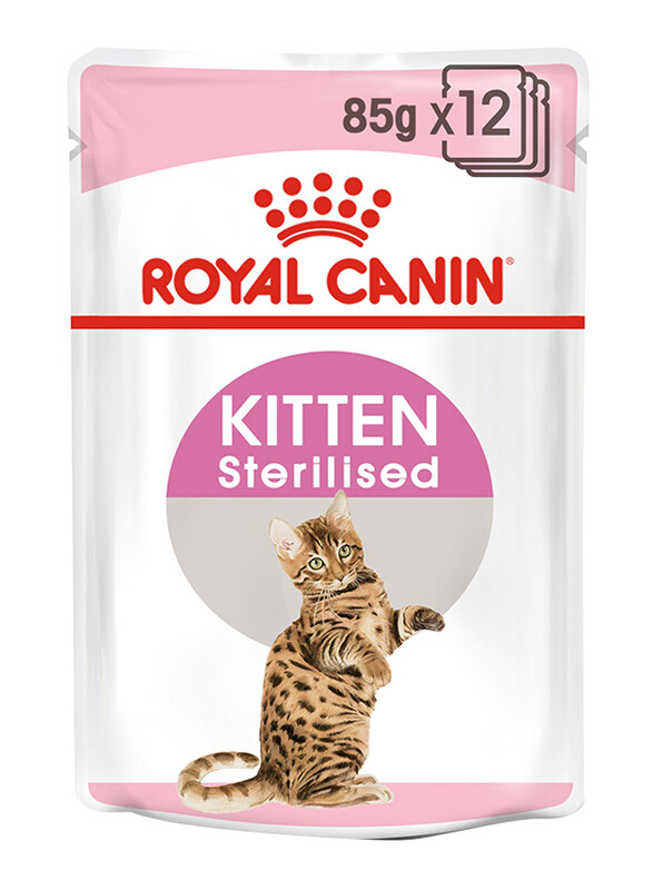 

Royal Canin Feline Health Nutrition Kitten Sterilised Gravy Wet Food, 12 Pouches x 85g