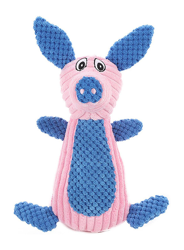 

Plush Pet Squeakz Ely, Baby Piggie, Papa Piggie Dog Toy, Large, Multicolour
