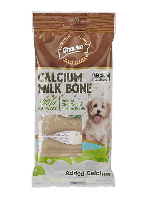 

Gnawlers Calcium Milk Bone Dog Dry Food, 3-inch, Medium, 4 x 90g