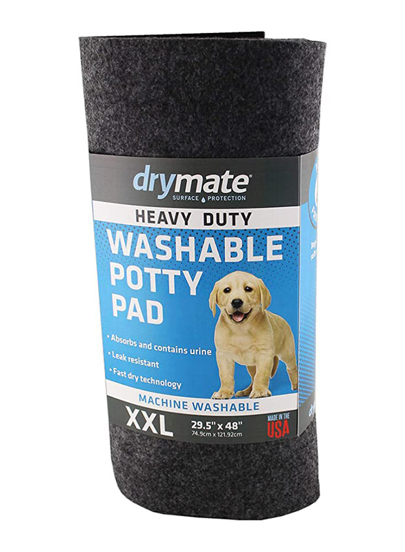 

DryMate Heavy Duty Charcoal Washable Potty Mat for Dogs, 75 x 122cm, Black