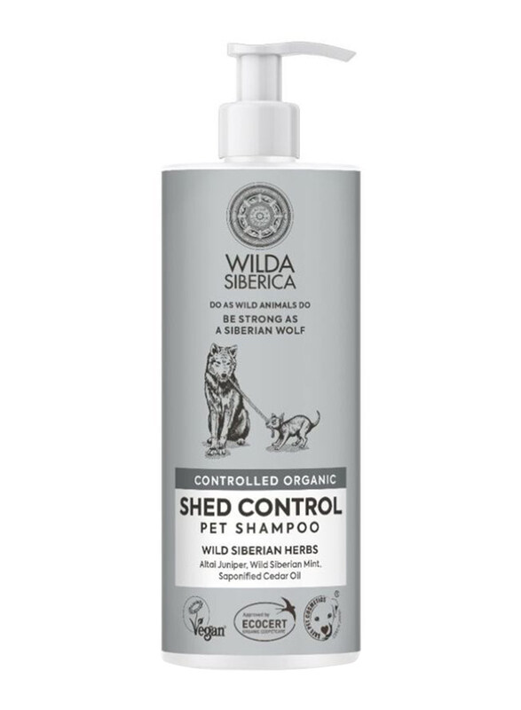 

Wilda Siberica Controlled Organic Natural & Vegan Shed Control Pet Shampoo, 400ml, Grey