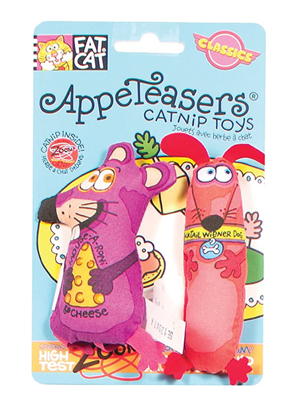 Petmate Fat Cat Classic Appeteasers, 2 Pieces, Multicolour