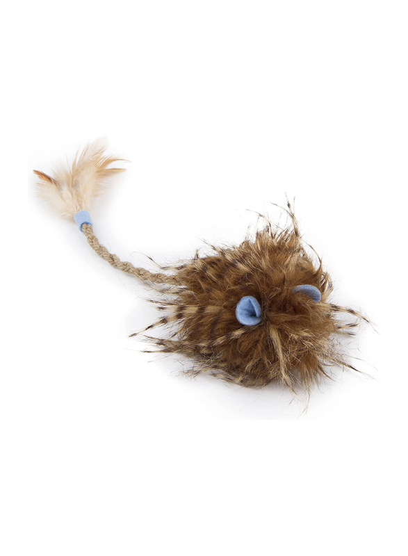 Petlinks Wild Wooly Long Tailed Mouse Catnip & Silvervine Cat Toy, Brown