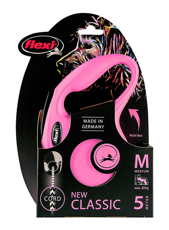 

Flexi New Classic Cord Leash, Medium, 5m, Pink