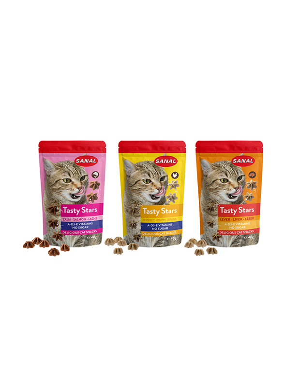 Sanal Tasty Stars Liver Dry Cat Food, 40g