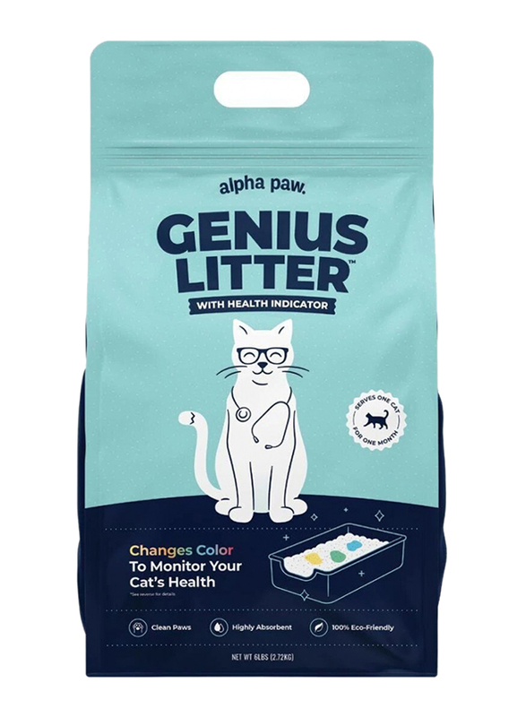 Alpha Paw Genius Litter with Health Indicator, 2.7 Kg, White
