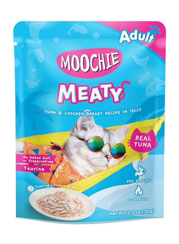 Moochie Tuna & Chicken Breast Recipe in Jelly Cat Wet Food, 12 x 70g