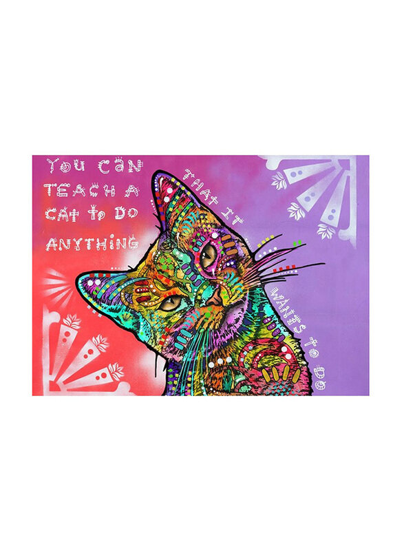 

DryMate You Can Teach A Cat Anything Pet Cats Bowl Placemat, 30 x 50cm, Multicolour