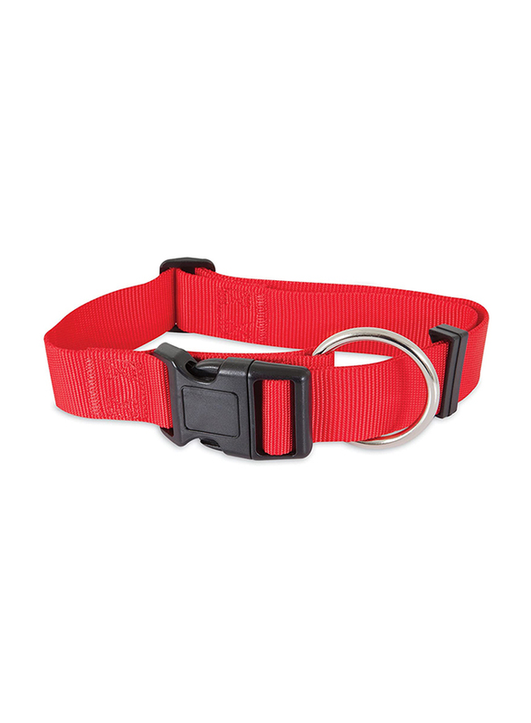 Aspen Pet 20-30-inch Nylon Adjustable Dog Collar, Red