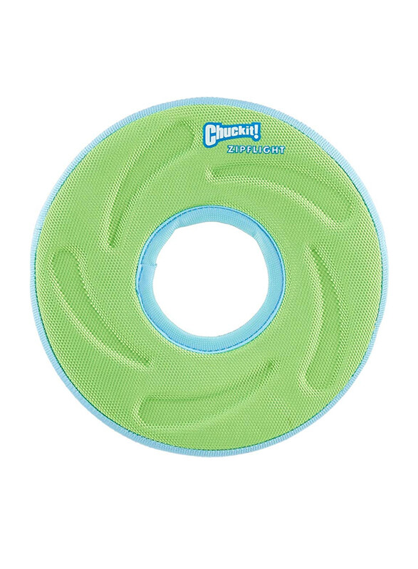 

ChuckIt! Zip flight Flyer Dog Frisbee Toy, Small, Green/Blue