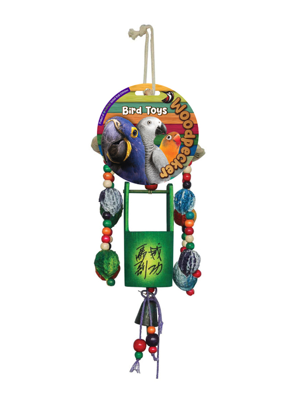 Woodpecker 40 x 14cm Chinese Pergola Bird Toy, Multicolour