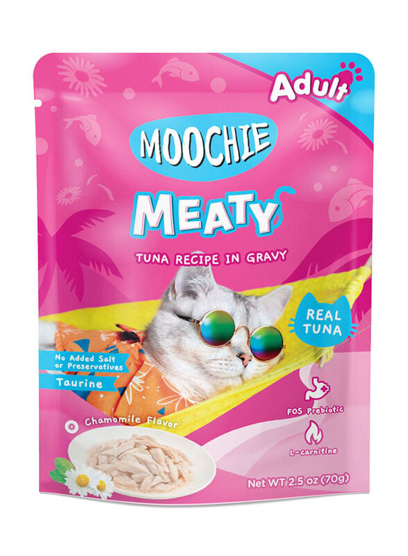 

Moochie Tuna Recipe In Gravy Cat Wet Food, 12 x 70g