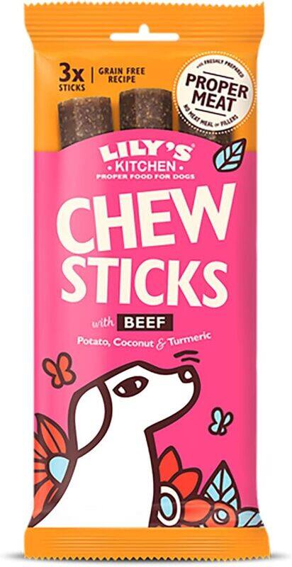 

Lily's Kitchen Dog Chew Sticks w/ Beef Dog Treats (120g)