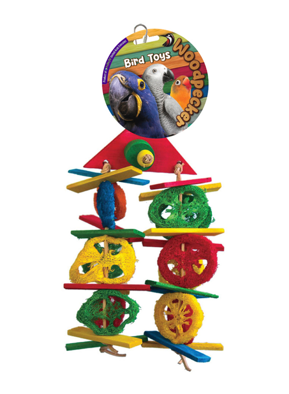 Woodpecker 44 x 20cm Lemon Den Bird Toy, Multicolour