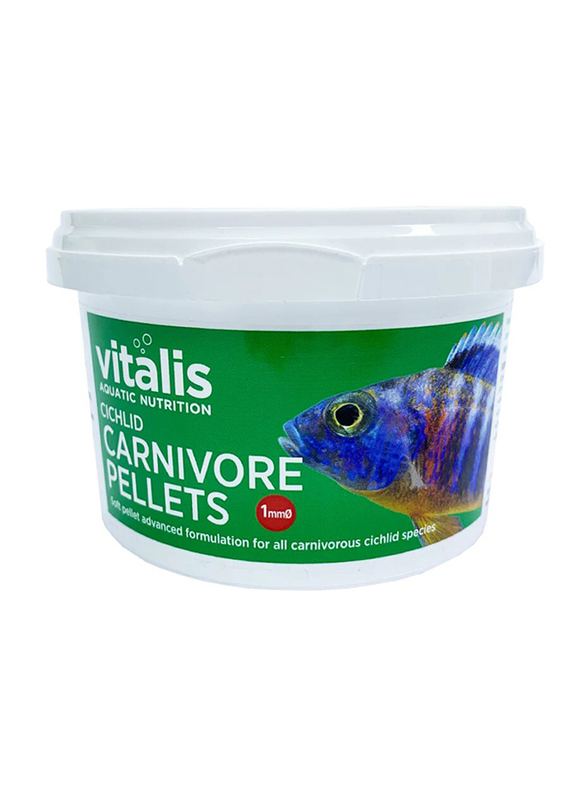 Vitalis Cichlid Carnivore Pellets Fish Dry Food, 1mm, 70g