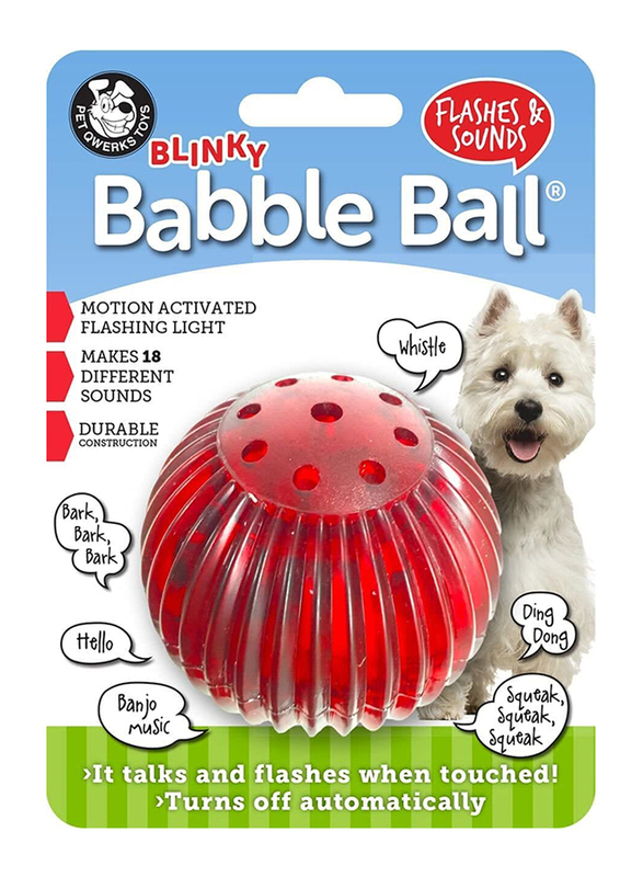 Petmate Blinkey Babble Ball Interact for Dog, Medium, Multicolour