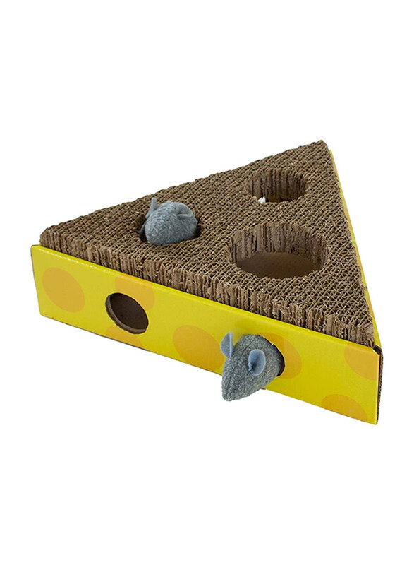 

Pet Stages Hunt Cheese Wedge Scratcher for Cat, Multicolour