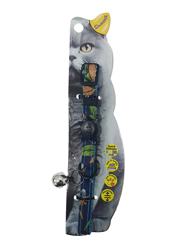 

Swooosh Fresh Breeze Safe Cat Collar, Blue